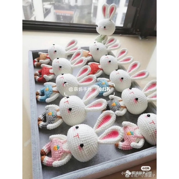 Móc khóa thỏ móc len handmade