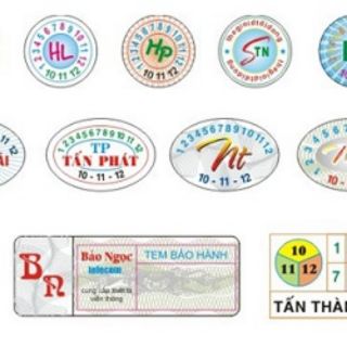 2000 tem bảo hành hình chữ nhật kt 1cm× 2cm,