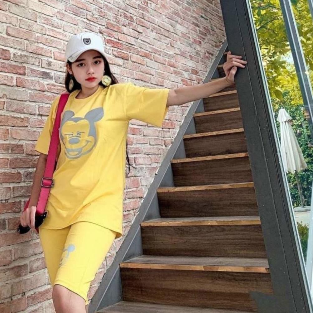 Đồ Bô Nữ MC5331 Đồ Bộ Mặc Nhà Chất Thun Cotton Co Dãn Mịn Đẹp Mickey Size 40KG - 80KG | BigBuy360 - bigbuy360.vn