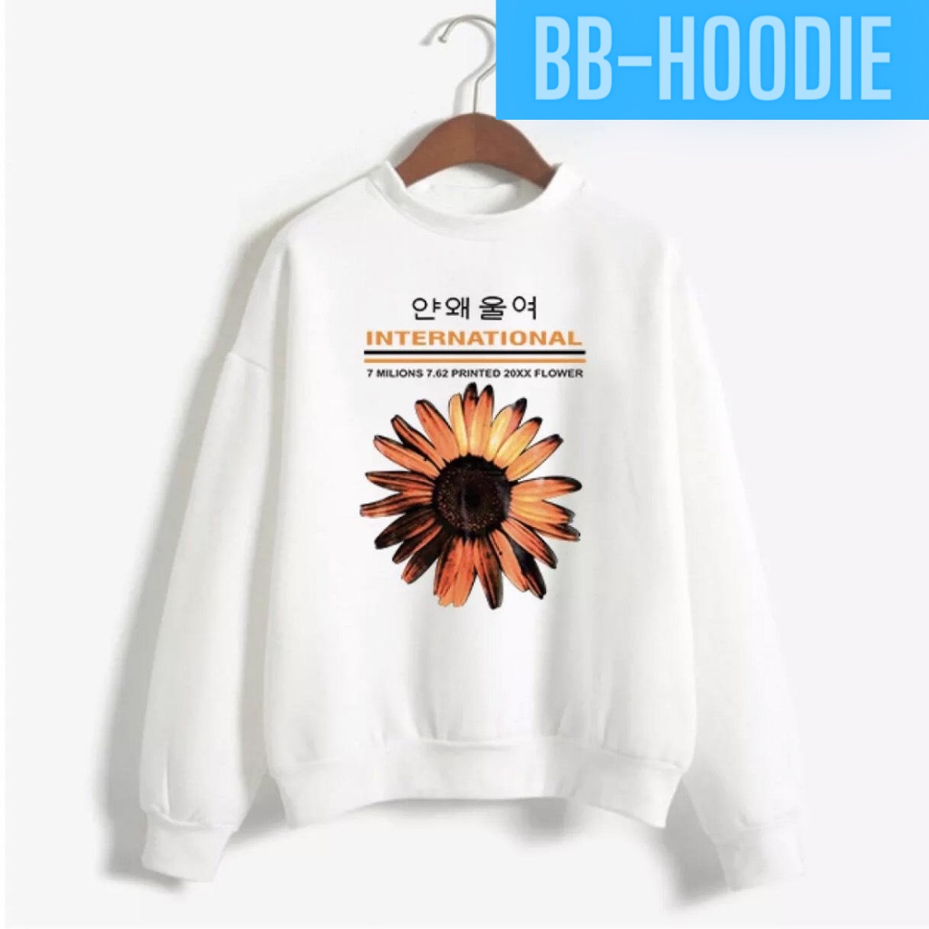 Áo sweater nỉ unisex form rộng SunFlower, thời trang thu đông ulzzang hoa hướng dương