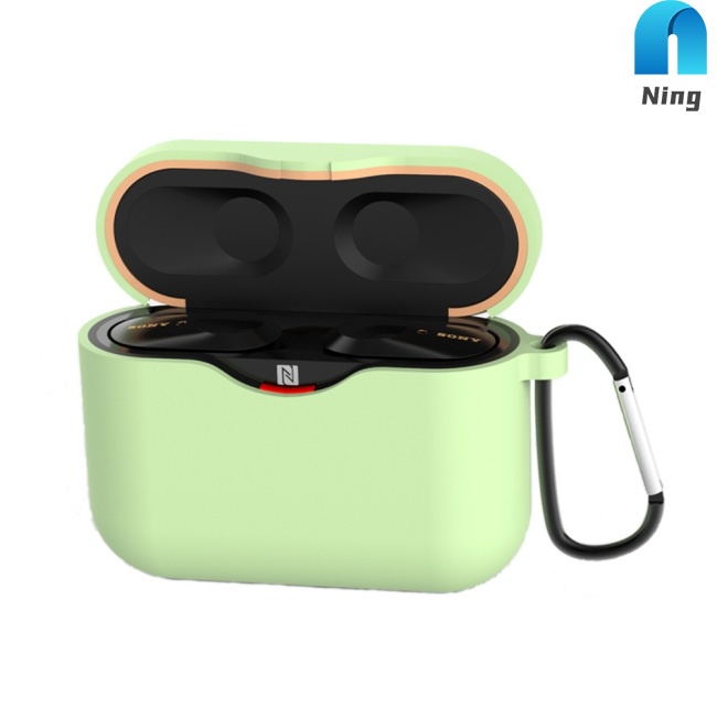 Vỏ Bảo Vệ Hộp Sạc Tai Nghe Bluetooth SONY WF-1000XM3 Bằng Silicon Có Móc Chống Thất Lạc