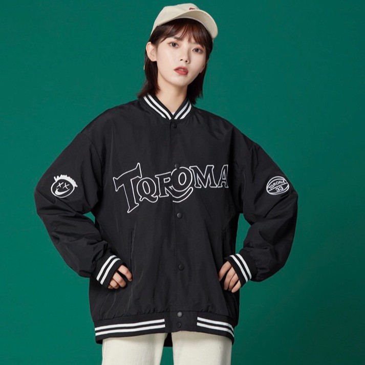 Áo khoác dù bomber unisex form rộng TORONA bóng chày nam nữ ulzzang Wind | BigBuy360 - bigbuy360.vn
