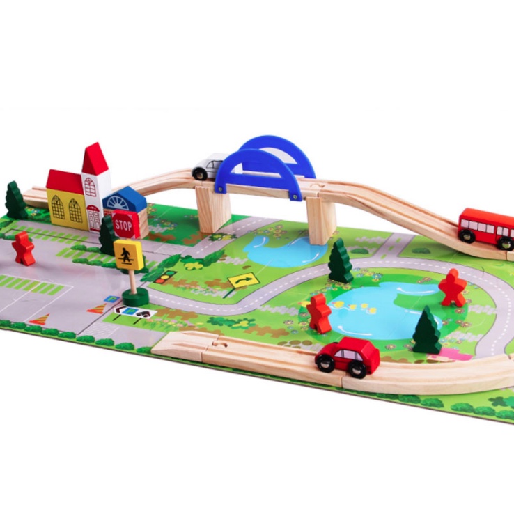 Mô hình giao thông thành phố-Đồ Chơi Lắp Ghép Mô Hình Giao Thông ô Tô Trong Thành PHố