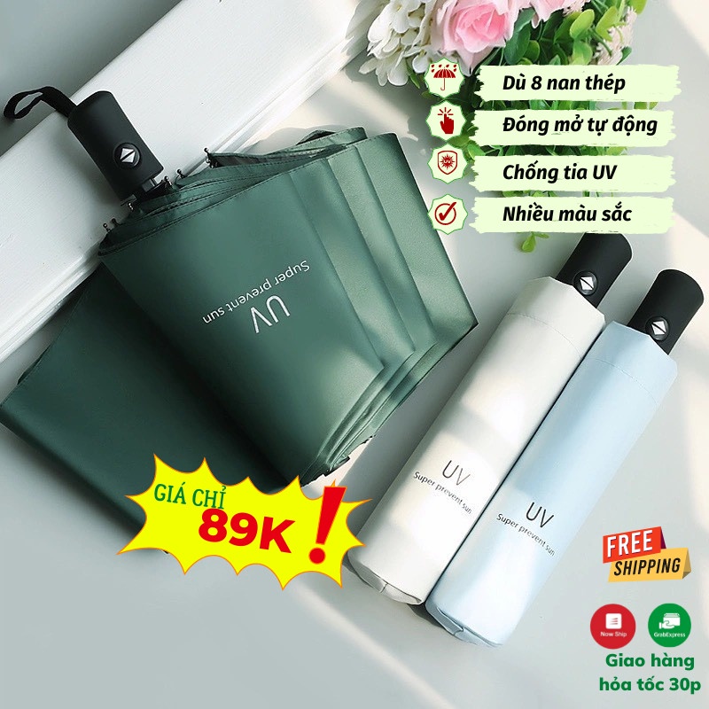 Ô Che Mưa Dù Gấp Gọn Mini Chất Vải Dày Chống Tia UV Titan.st