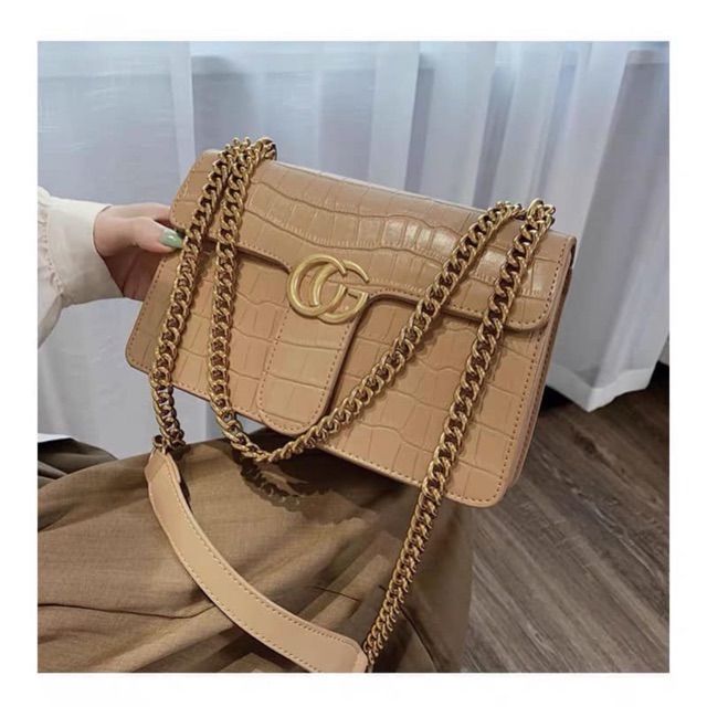 Túi G Da Rắn Vân To Nhiều Ngăn Size 24 Vỡ Hộp ( Ảnh Thật)