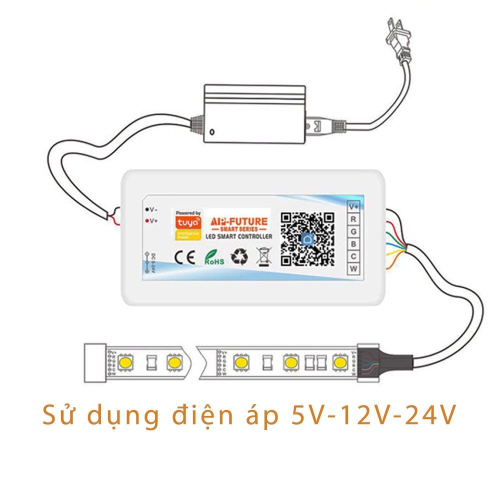 Dimmer, dimmer 12V, dimmer 24V, chiết áp điều chỉnh điện áp bằng APP TUYA qua Wifi