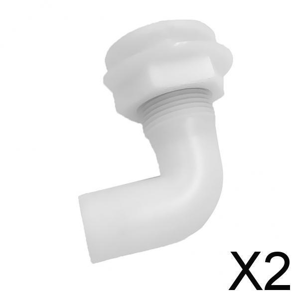 Đầu nối tàu thuyền bằng nhựa trắng 90 độ 2x1''