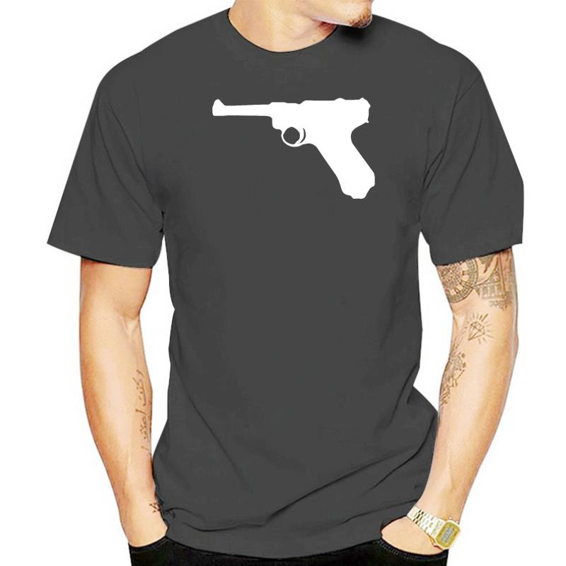 Áo thun Luger Áo thun S M L XL 2XL 3XL Cotton P08 P-08 Súng ngắn Đức