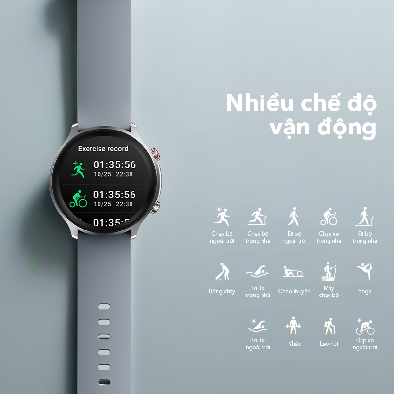 Đồng Hồ Thông Minh ACOME Smart Watch C1 Chống Nước Nhận Thông Báo, Thay Hình Nền, Đo Nhịp Tim Chống Nước  3ATM