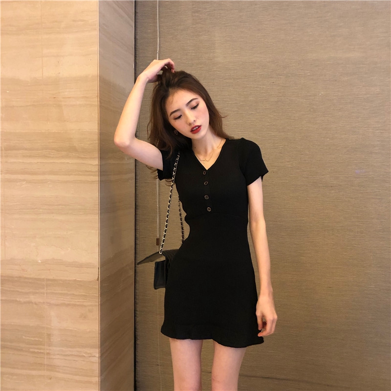 FREESHIP ĐƠN 99K_ Đầm dệt kim tay dài dáng ôm phong cách vintage | BigBuy360 - bigbuy360.vn