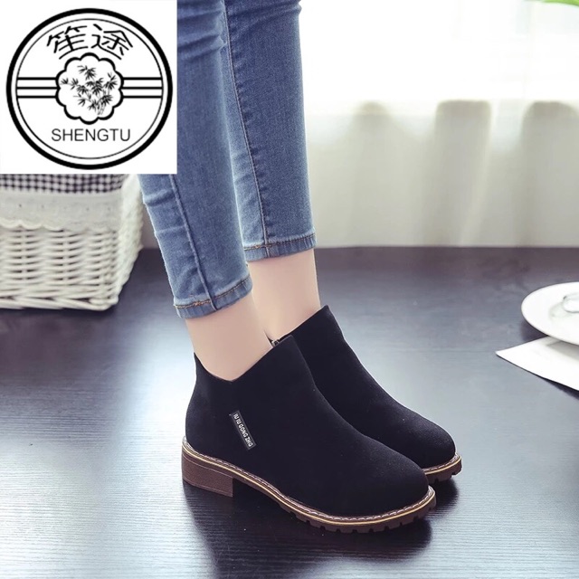 Bốt cổ thấp da lộn ( hàng đẹp) | BigBuy360 - bigbuy360.vn