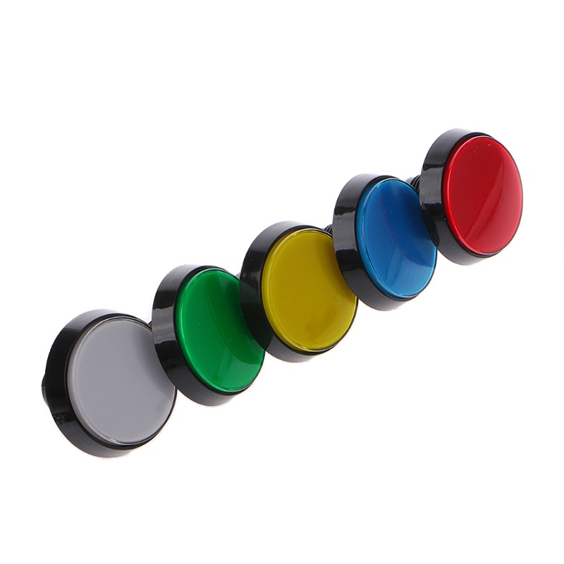 Set 5 Nút Nhấn Tròn 5 Màu 60mm Thay Thế Cho Tay Cầm Chơi Game Arcade