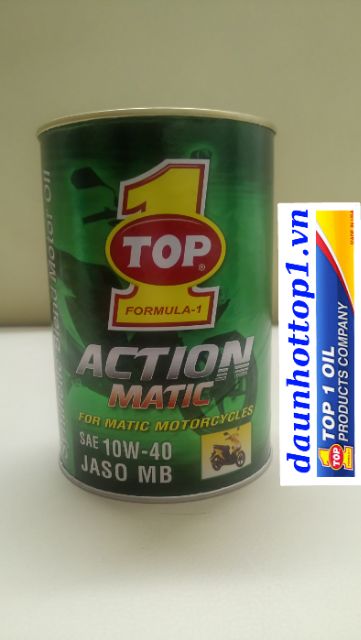 Nhớt TOP 1 Action Matic 10W-40 MB 1 Lít XE GA