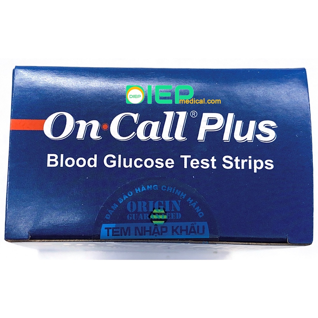 ✅ ON CALL PLUS 25 VỈ – Que thử đường huyết chính hãng ACON dùng cho máy On Call Plus và On Call EZII