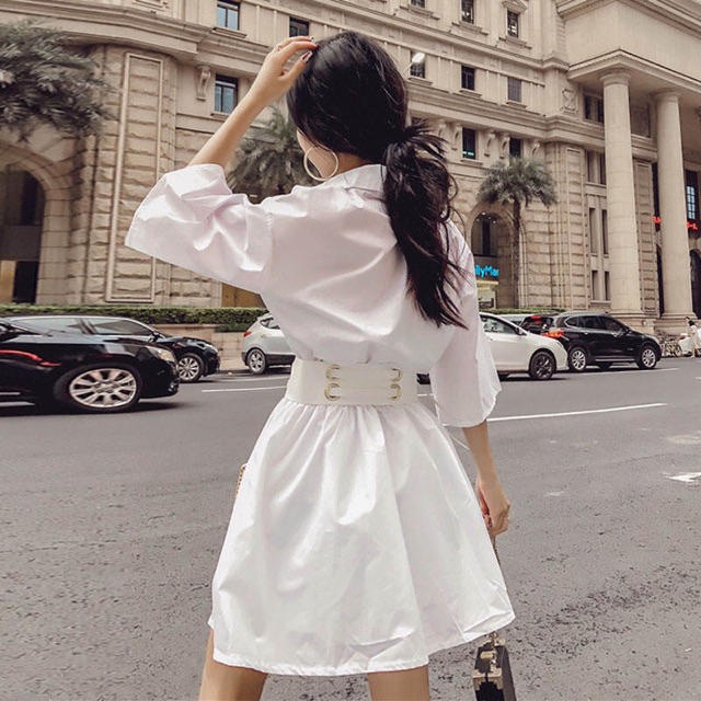 [Order] YAS0325–Sơ mi váy kèm belt thêu thổ cẩm | BigBuy360 - bigbuy360.vn