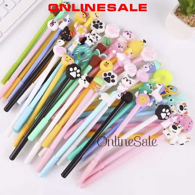 [QUÁ RẺ] Combo 20 Bút Bi Nước 0.5MM hoạt hình cute unicorn dễ thương dùng cho học sinh, văn phòng, mực đều nét chữ đẹp