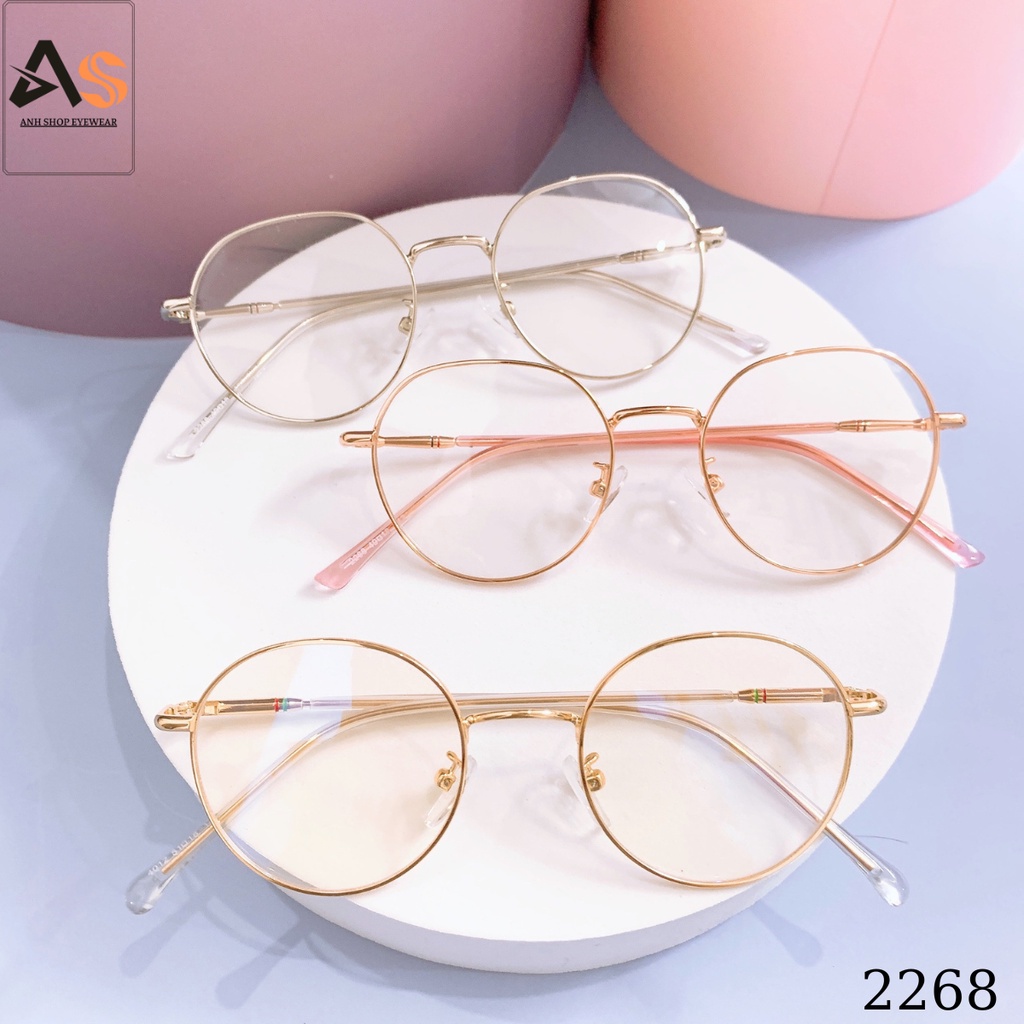 Kính giả cận kim loại tròn nhỏ thời trang nữ giới 2268