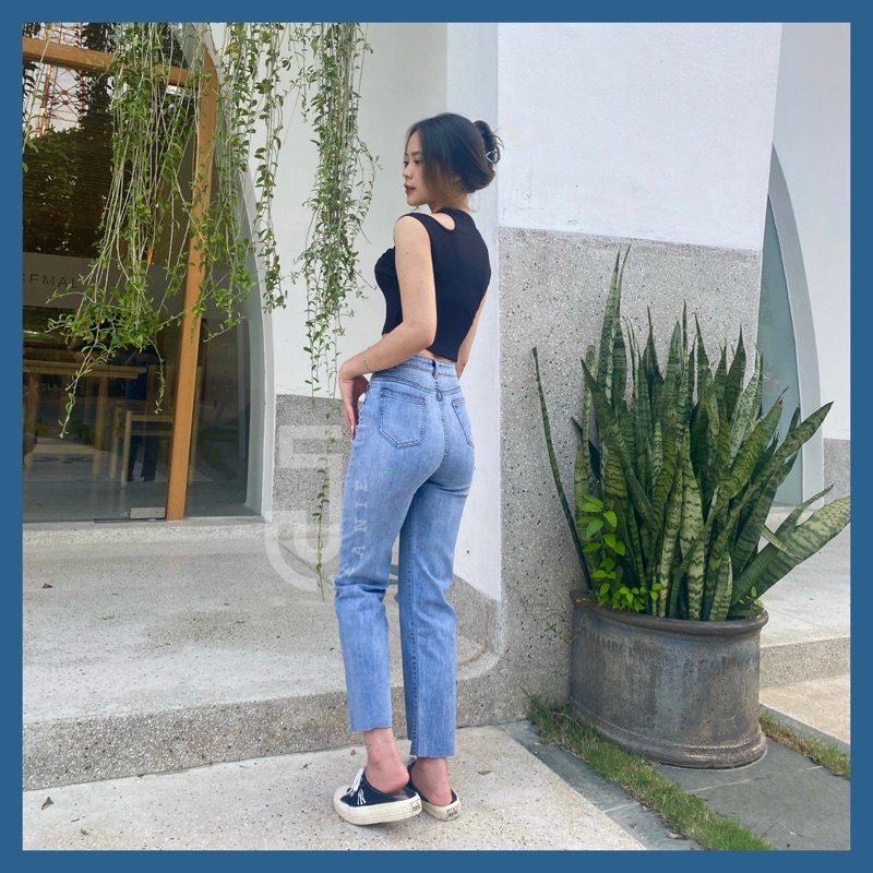 Áo croptop nữ ba lỗ JEANIE form ôm body khoét vai, kiểu basic dễ phối đồ chất đẹp