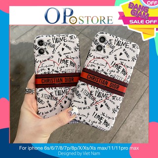 Ốp iphone - Ốp lưng IMD họa tiết dior i love you iphone 6/6s/7/8/7plus/8plus/x/xs/xsmax/11/11pro max-A5-1-IMD