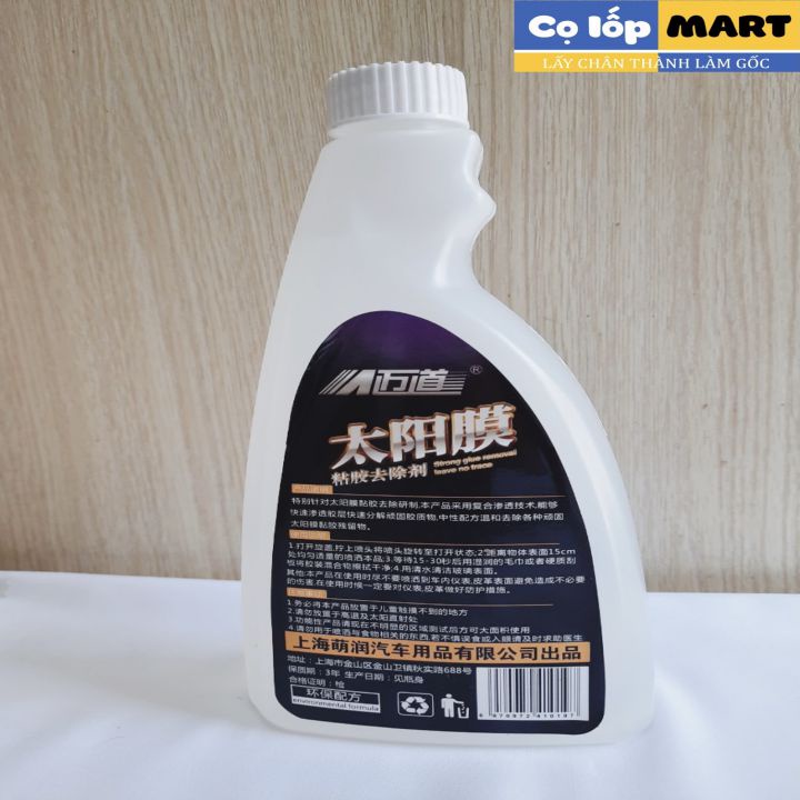 Dung dich tẩy keo phim cách nhiệt 500ml, tẩy keo bám trên kính decal, tẩy băng dính làm sạch keo hiệu quả