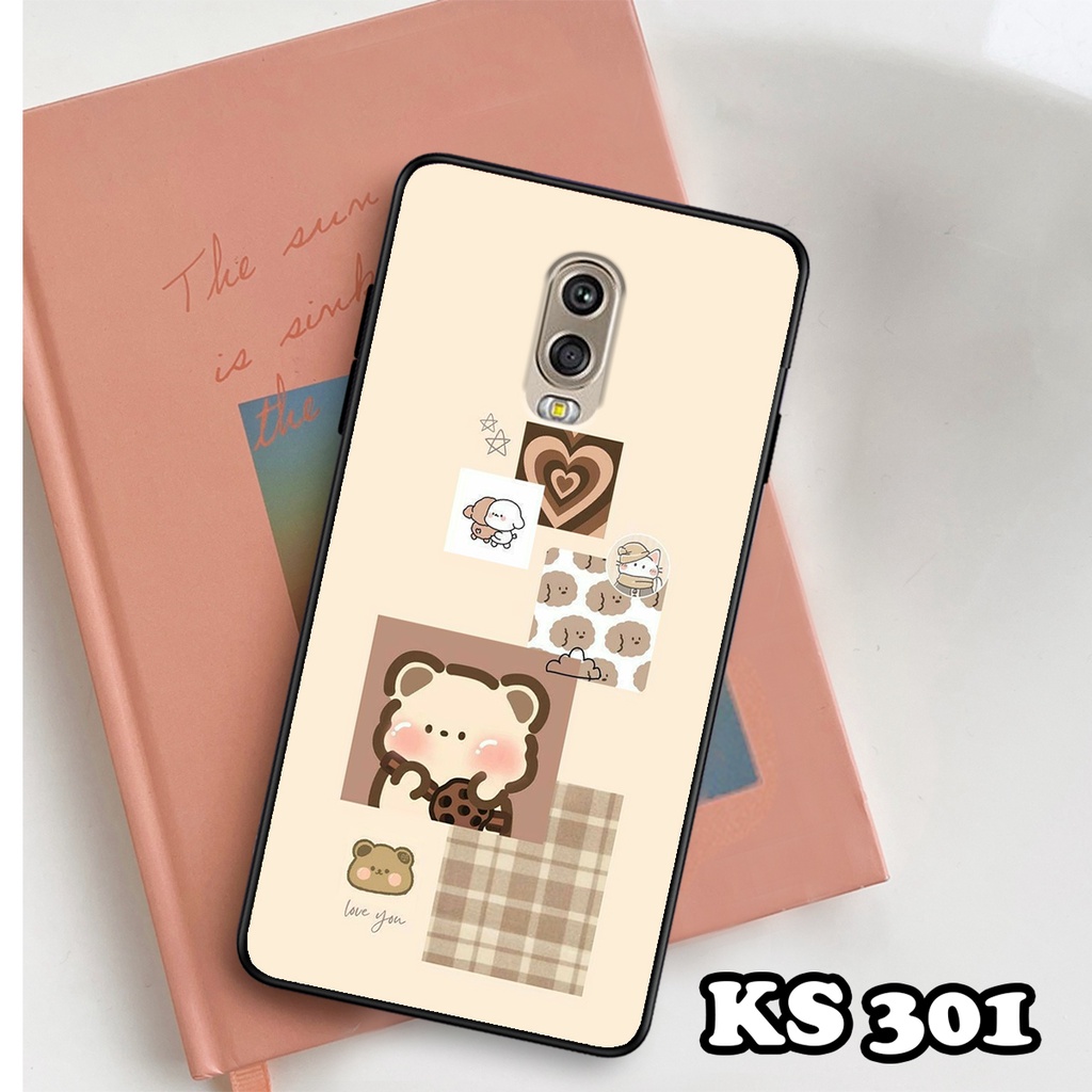 Ốp lưng Samsung J7 Pro - J7 Prime - J7 Plus - J7 2015 - J7 2016 - Ốp Samsung in hình Gấu&amp;Thỏ - Lưng nhám viền TPU