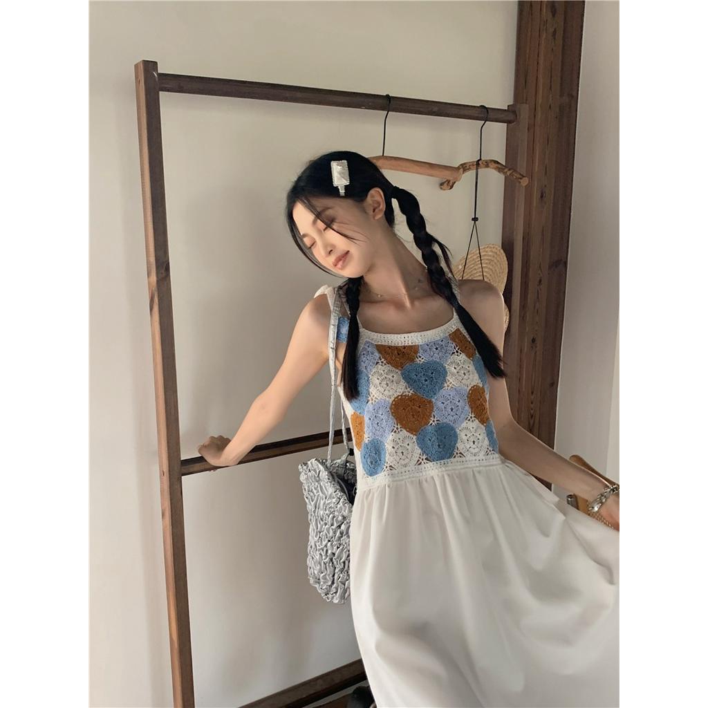 Đầm Hai Dây Sọc Ca Rô Dáng Rộng Phong Cách Cổ Điển Thời Trang Mùa Hè Hàng Mới 625