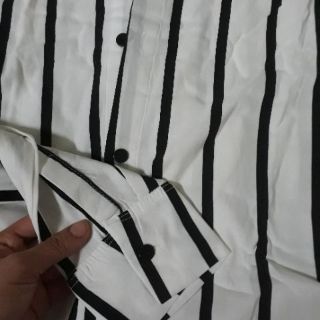 Sơ mi sọc đôi kèm hình chụp thật