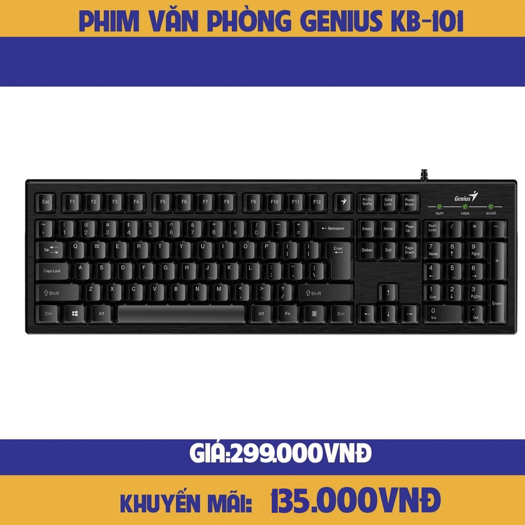 Bàn Phím Có Dây Smart Genius KB-101 - Hàng Chính Hãng