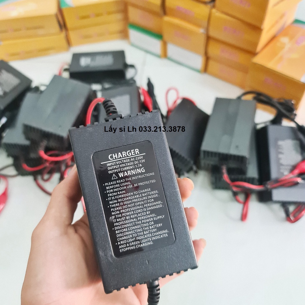 Bộ nạp ac qui xe máy, ô tô 12V. Nap được tất cả các cỡ bình từ 2AH-20AH - LiMo