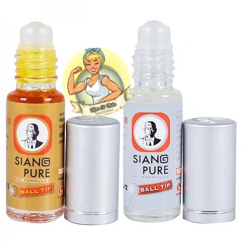 [Chính hãng] Dầu gió lăn Siang Pure Oil Ball Tip ông già Thái Lan 3cc