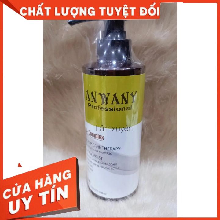 DẦU GỘI ANWANY 500ML  giảm rụng ,khô, nuôi dưỡng tóc khỏe, suôn mượt  óng ả ,cải thiện khô xơ,hư tổn tóc nát