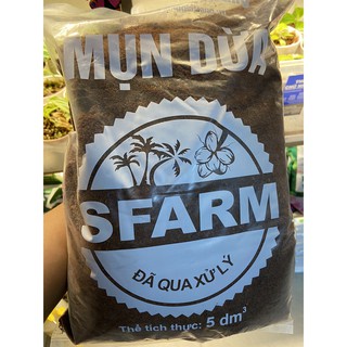 Mụn dừa SFARM đã qua xử lý - Túi 5 dm Giá thể trồng cây