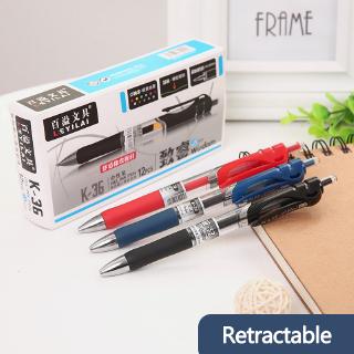Bút gel có thể thu vào Bút viết có thể thay thế Mực đen, xanh, đỏ Dung tích lớn Đồ dùng học tập & văn phòng Văn phòng phẩm