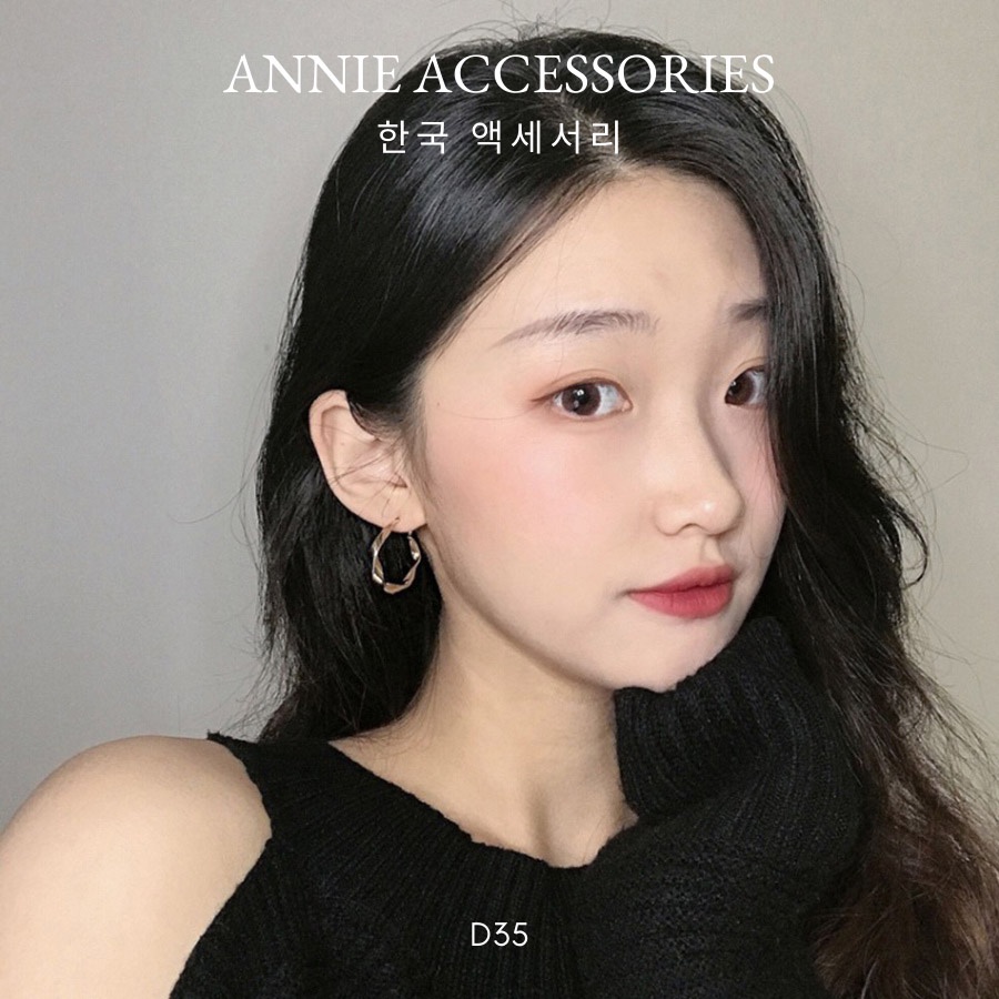 Bông tai tròn nhiều size cá tính dành cho nữ ANNIE - D07