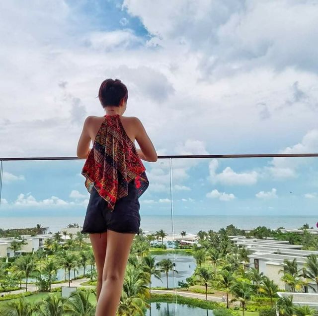 Áo yếm thổ cẩm cột nơ kèm ảnh thật | BigBuy360 - bigbuy360.vn