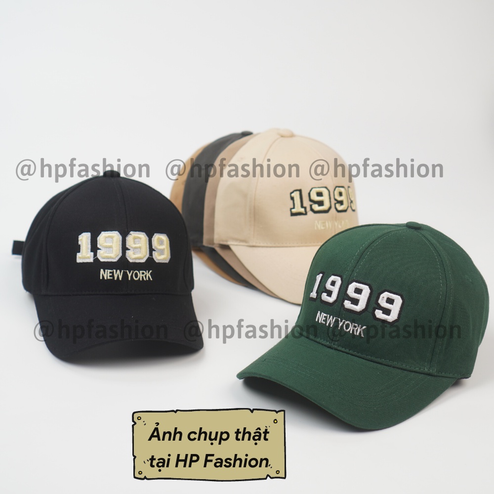 Mũ lưỡi trai ❤️ Nón kết thêu hình chữ 1999 chất kaki cao cấp form unisex nam nữ N72 - Happy Style