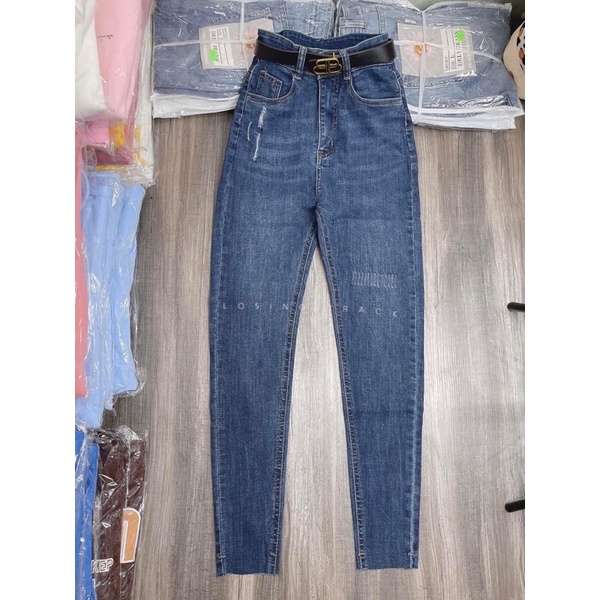 quần bò jeans cạp cao