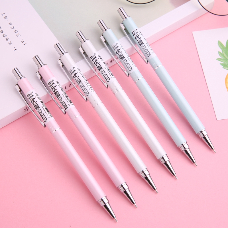 Bút Chì Bấm Bằng Kim Loại Ngòi 0.5mm / 0.7mm Màu Đen
