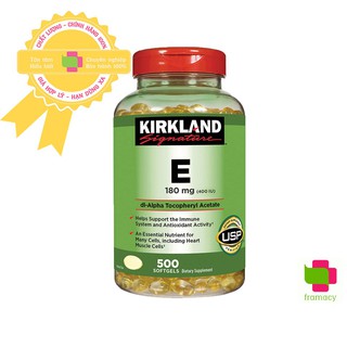 Vitamin E Kirkland 400 IU, Mỹ trẻ hóa làn da, chống lão hóa cho phụ nữ từ 12 tuổi trở lên