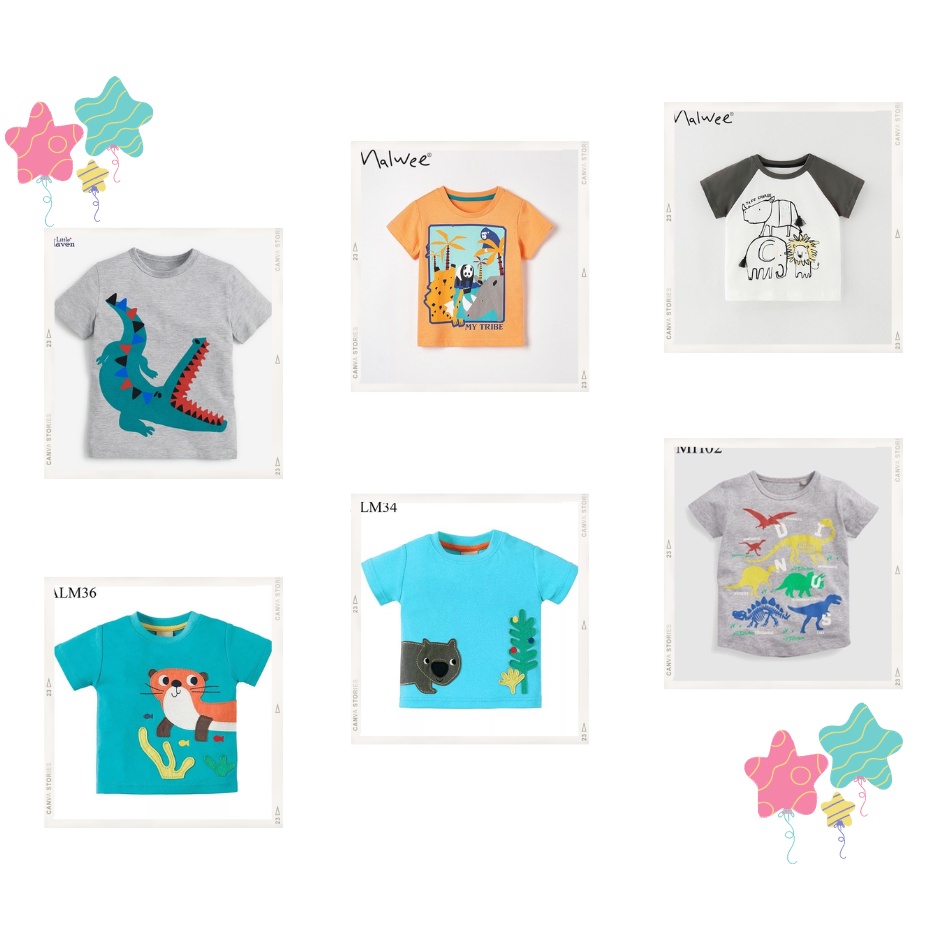 Combo 3 Áo Thun Hè Cho Bé Trai Sale Sốc (Giao Ngẫu Nhiên) - Jumping Beans Official Store