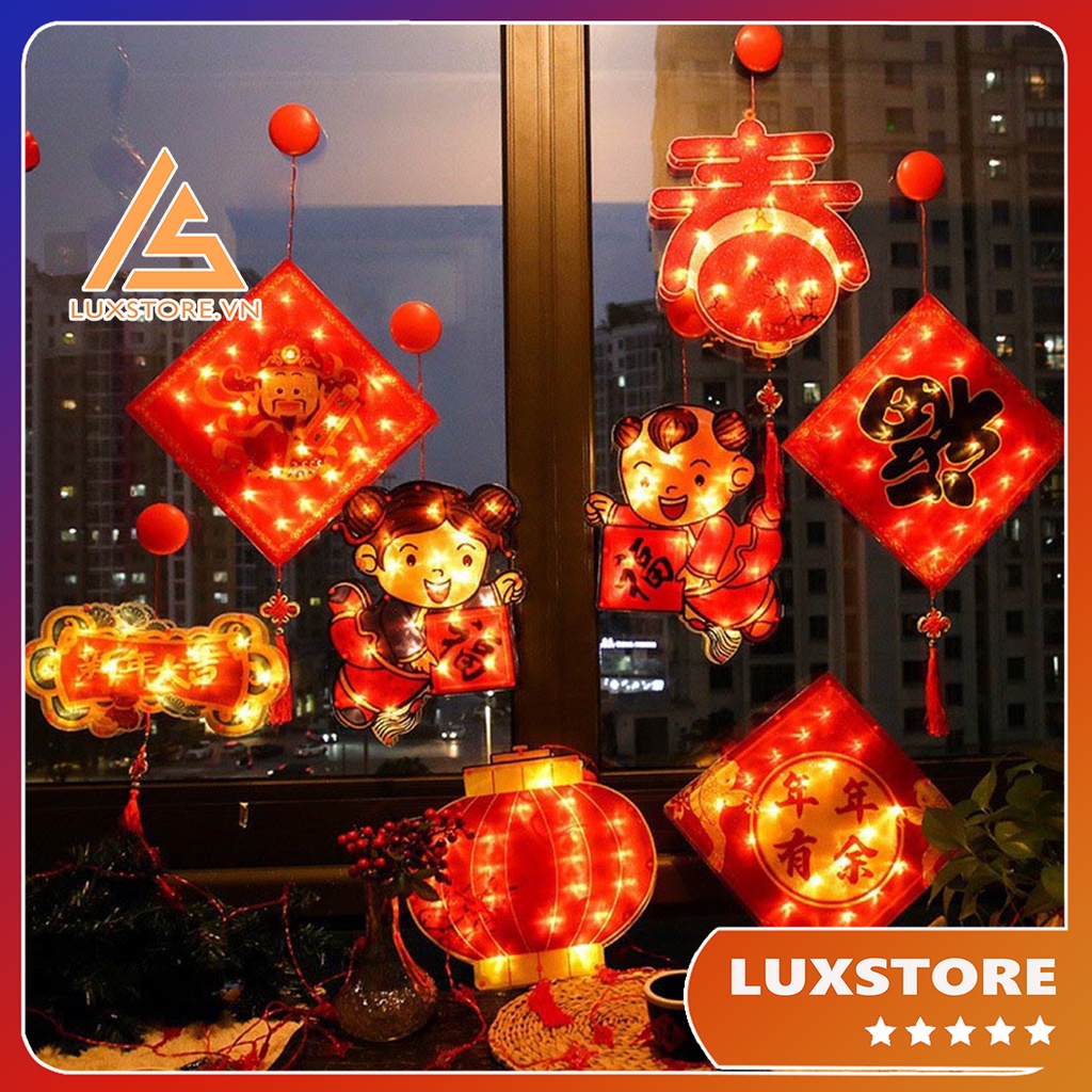 ĐÈN TRANG TRÍ TẾT SIÊU HOT - ĐÈN LED DÁN KÍNH -TRANG TRÍ NHÀ CỬA - LUXSTORE