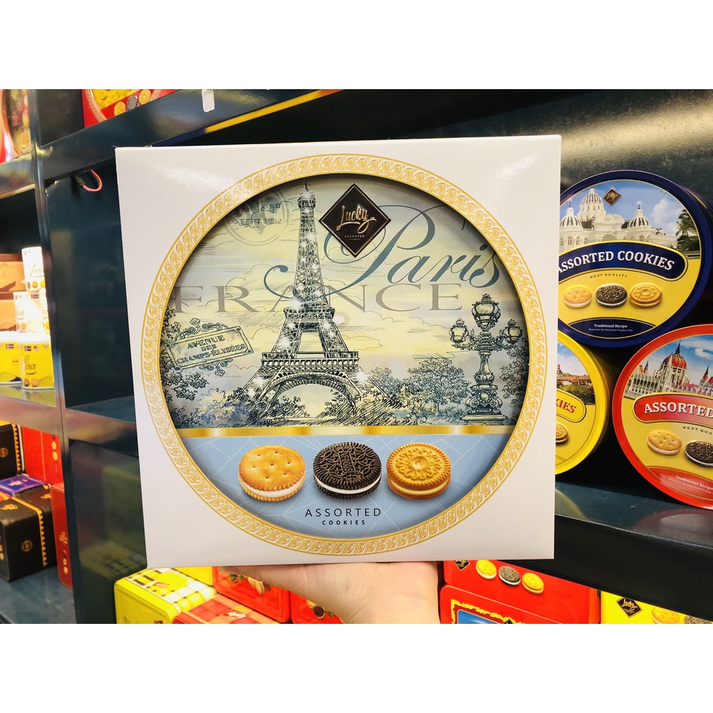 Bánh nhập khẩu thái lan Lucky Assorted tròn 310g