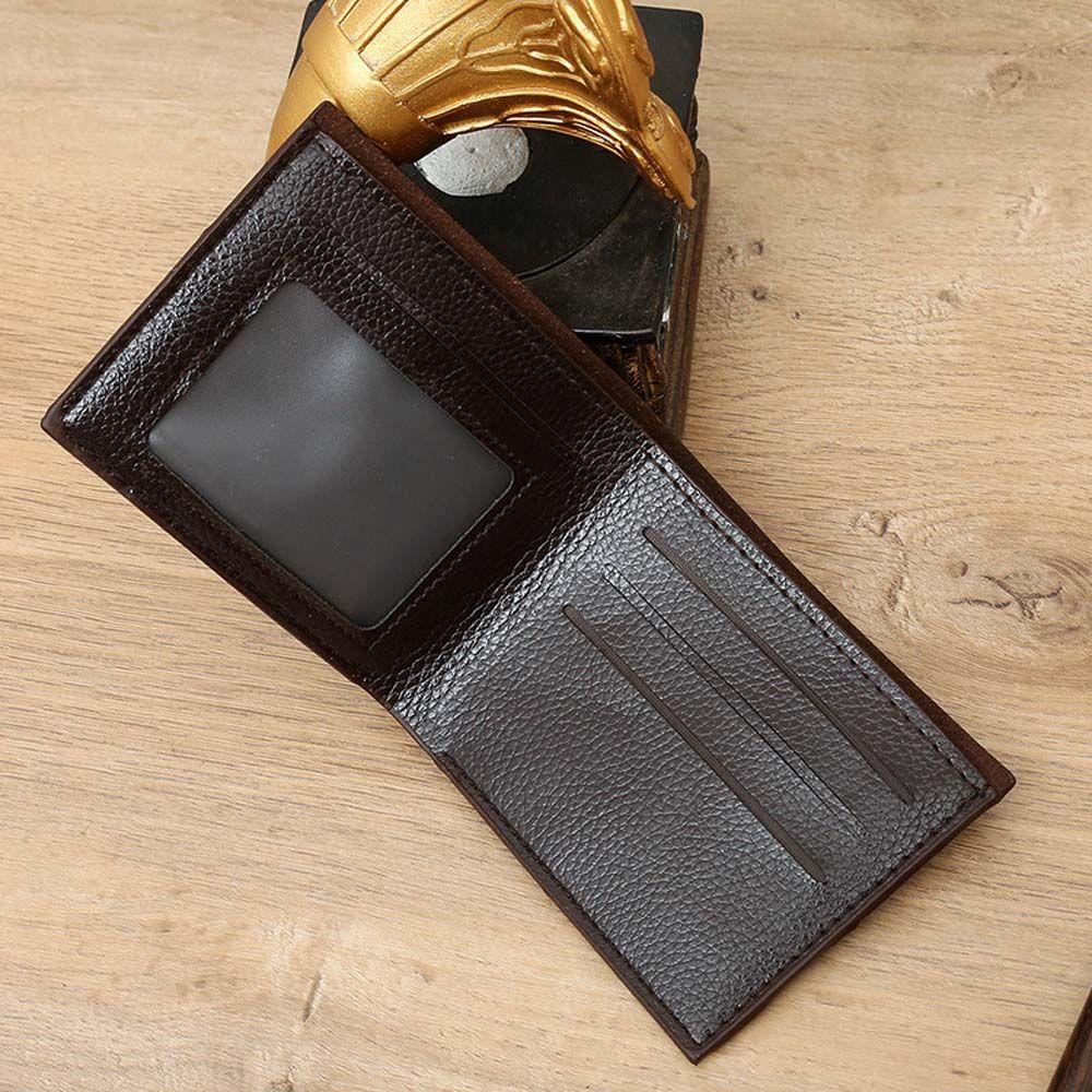 Ví Gập Mini Đựng Thẻ ID / Tiền Xu Họa Tiết Kẻ Sọc Thời Trang Dành Cho Nam