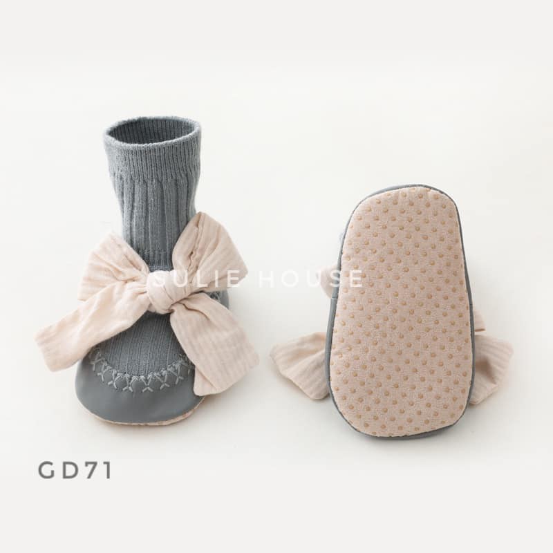 Giày tất 2 in 1 đính nơ - GD71