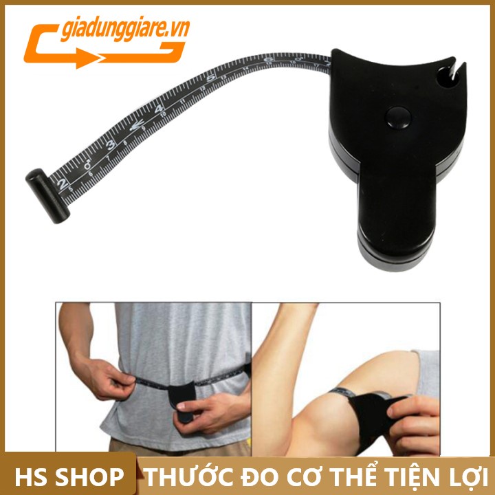 Thước dây đo cơ thể vòng eo 150cm bấm nút tự thu dây tiện dụng mang theo kiểm tra số đo tập gym thể thao