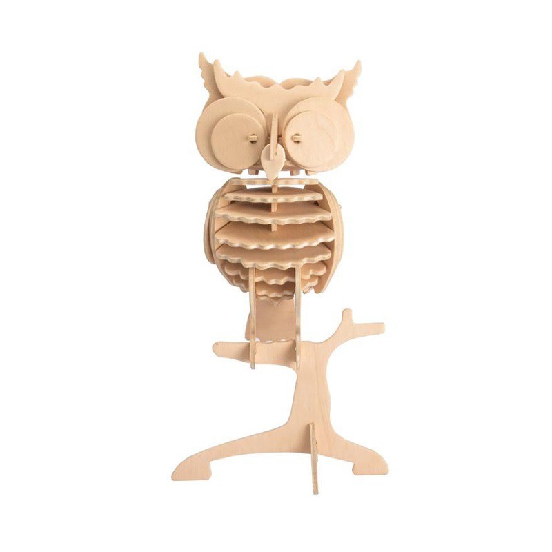 Đồ chơi lắp ráp gỗ 3D Mô hình Con Cú Owl JP273