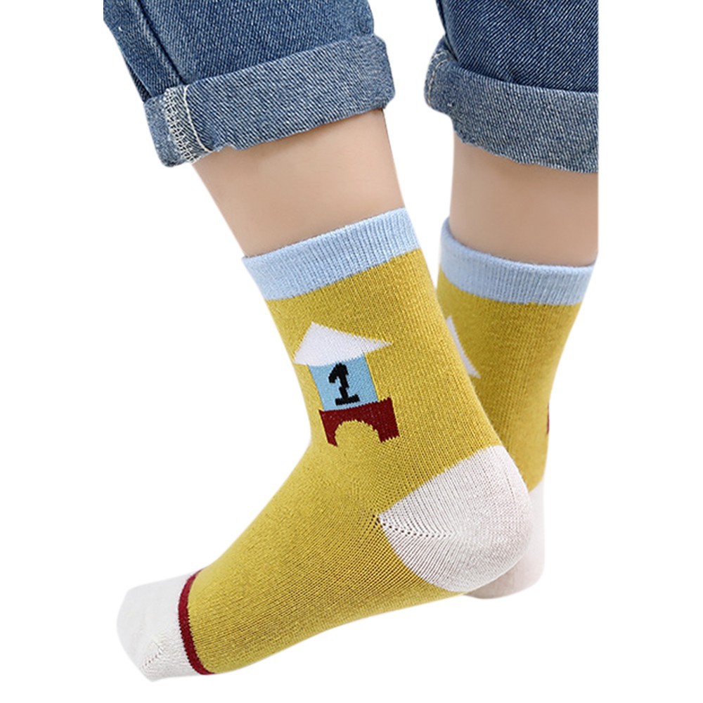 1 Đôi Tất Chống Trượt In Hình Hoạt Hình Dễ Thương Cho Bé Gái