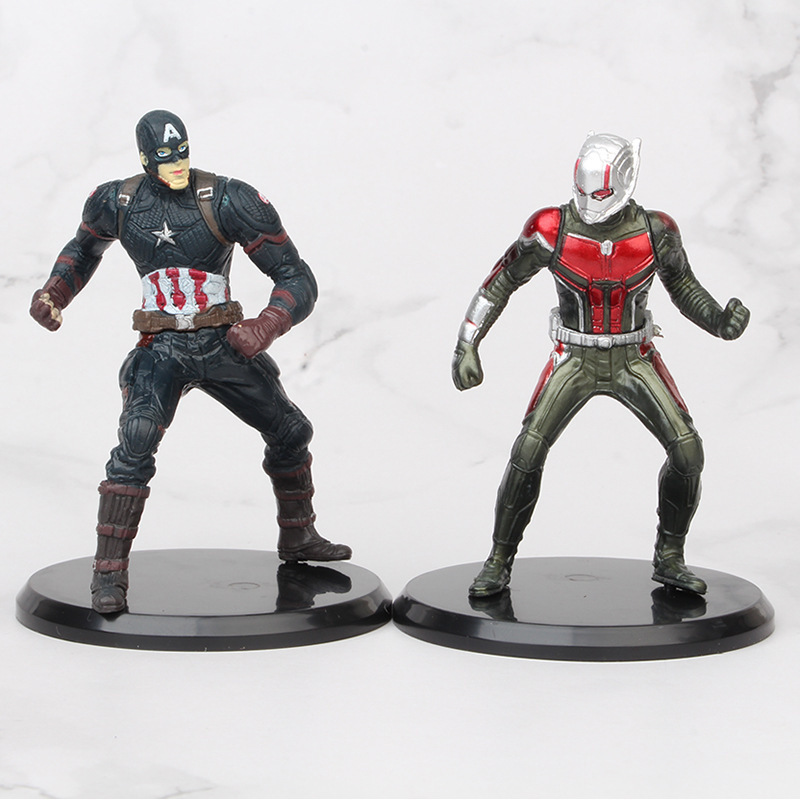 Set 8 mô hình đồ chơi nhân vật siêu anh hùng phim Avengers bằng chất liệu nhựa PVC