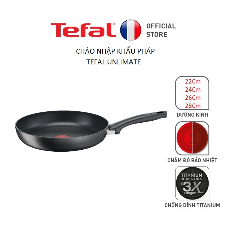 Chảo Tefal Ultimate size 20, 24, 26, 28 cm - Hàng Nhâp Pháp ,Bảo Hành 2 Năm-G2680472/G2680472/G2680572/G2680622