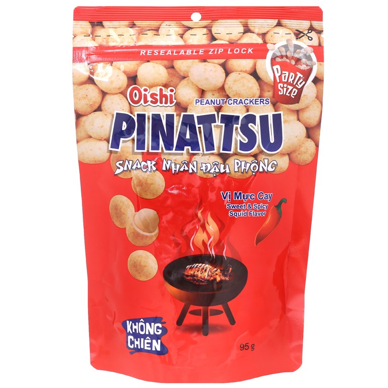 Snack nhân đậu phộng Pinattsu Oishi 95g
